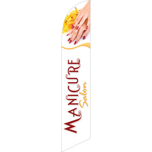 Manicure Salon (white background) Semi Custom Feather Flag Kit