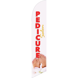 Pedicure Salon (white background) Semi Custom Feather Flag Kit