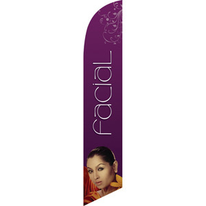 Facial (purple background) Semi Custom Feather Flag Kit