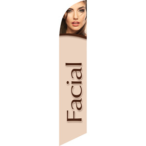 Facial (beige background) Semi Custom Feather Flag Kit