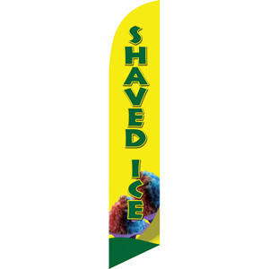 Shaved Ice (green letters) Semi Custom Feather Flag Kit