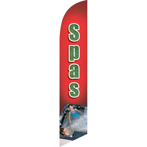 Spas (red background) Semi Custom Feather Flag Kit