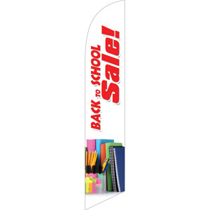 Back To School Sale (notebooks and pencils) Semi Custom Feather Flag Kit