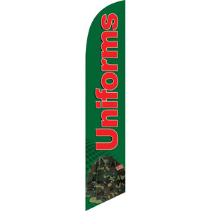 Uniforms (green background) Semi Custom Feather Flag Kit