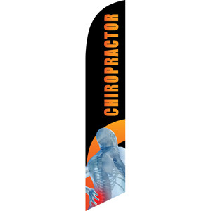 Chiropractor (black background) Semi Custom Feather Flag Kit