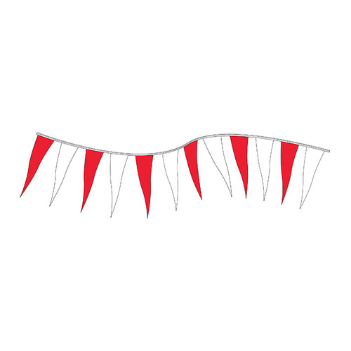 Red and White Icicle String Pennants