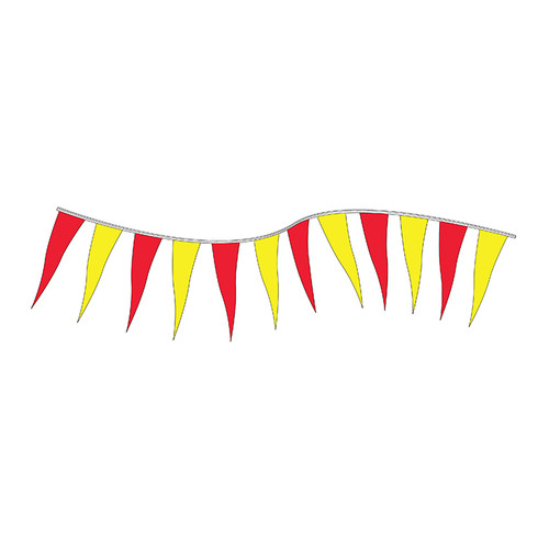 Red and Yellow Icicle String Pennants