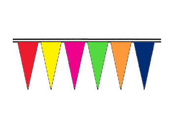 Alternating Colors Fluorescent Icicle Pennants
