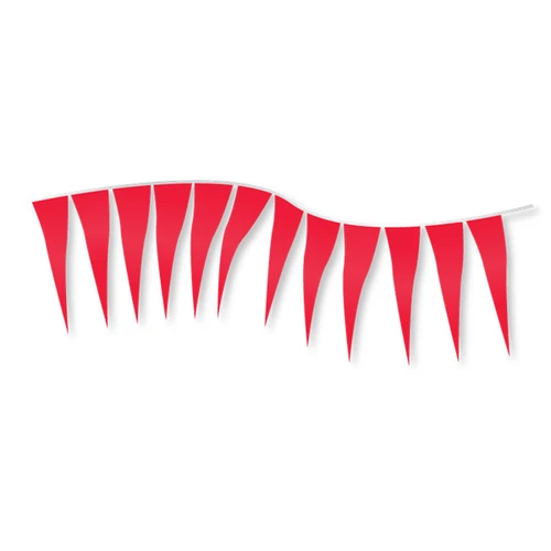 Brilliant Red Fluorescent Icicle Pennants
