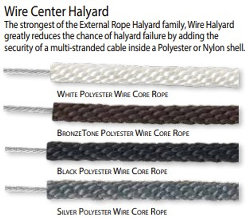5/16 Inch Wire Center Flagpole Rope 