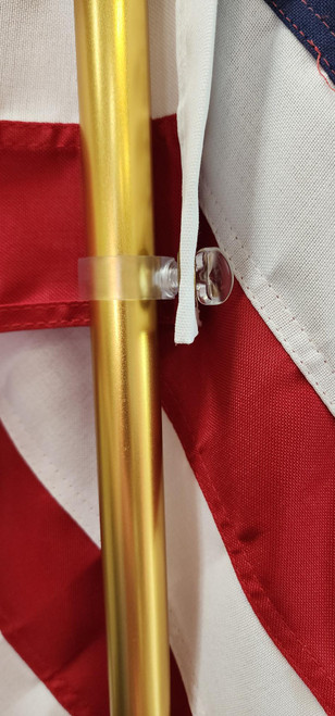 Clear Plastic Flagpole Rings Set of Two