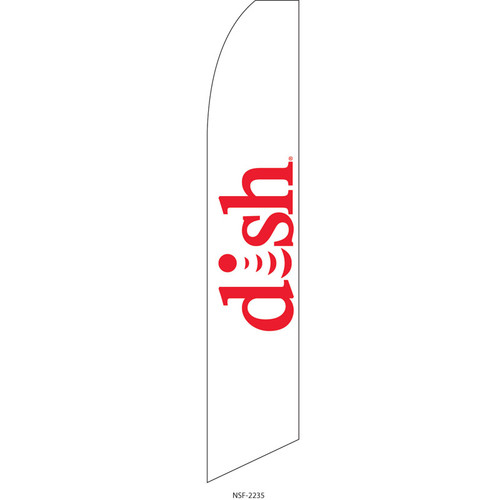 Dish Network Feather Flag (white)