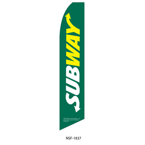 Subway Feather Flag (green)