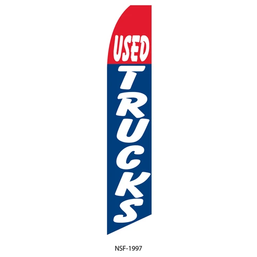 Used Trucks Feather Flag (blue)