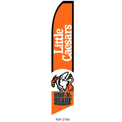 Little Caesars Feather Flag (vertical writing)