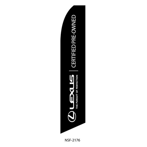 Lexus Certified Pre-Owned Feather Flag (black)