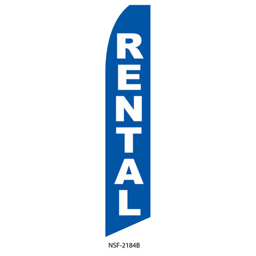 Rentals Feather Flag (blue)