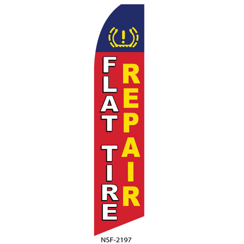 Flat Tire Repair Feather Flag