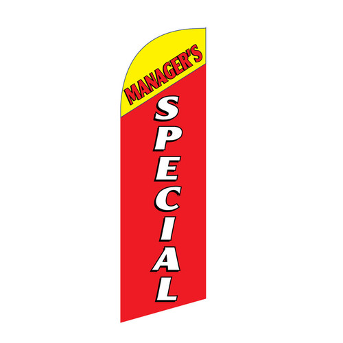 Manager's Special 6ft Feather Flag (red yellow)