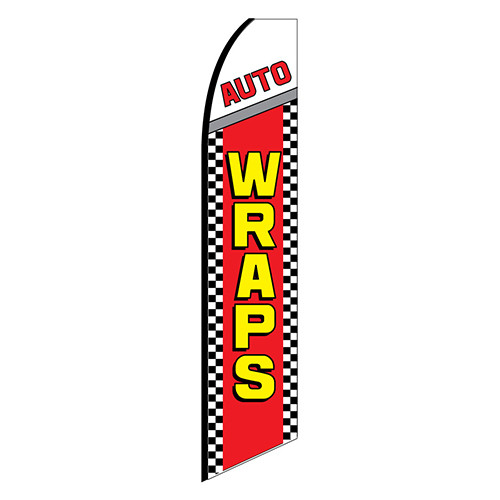 Auto Wraps Feather Flag (checkered)