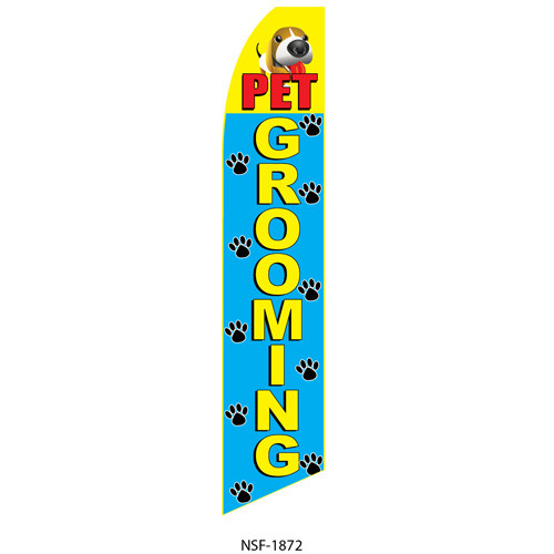 Pet Grooming Feather Flag 