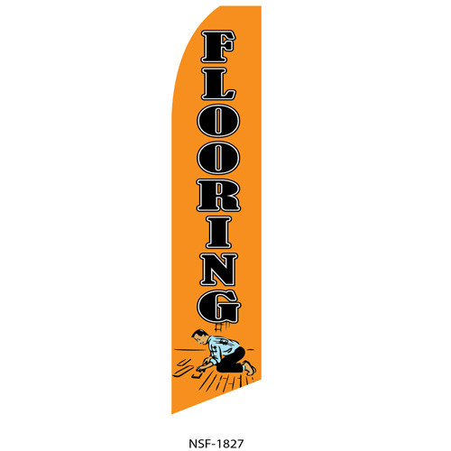 Flooring (orange background) Feather Flag