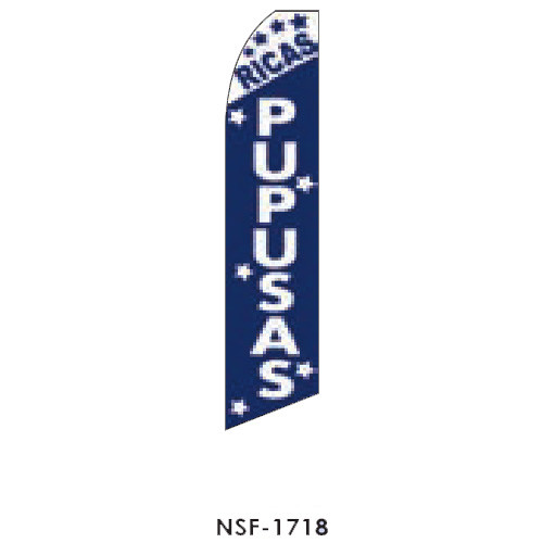 Ricas Pupusas (Rich Pupusas) Feather Flag
