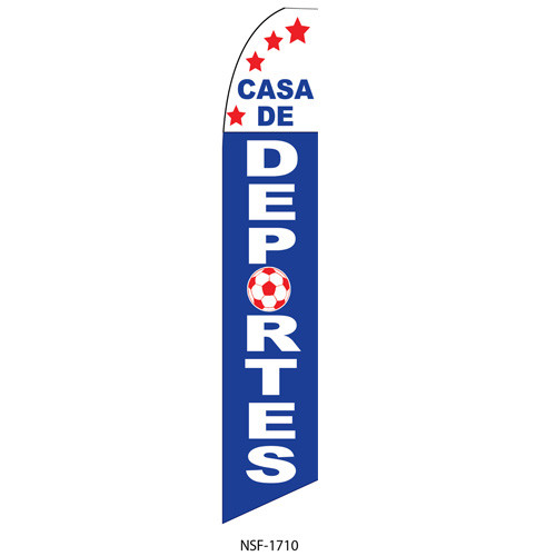 Casa de Deportes (House of Sports) Feather Flag 