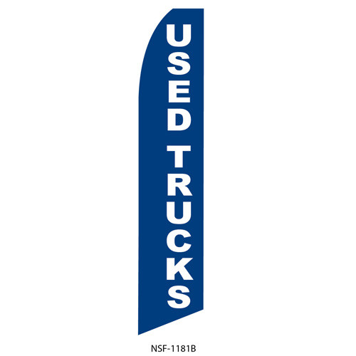 Used Trucks (blue background) Feather Flag