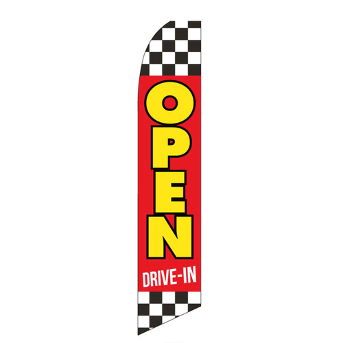 Open (Drive-In) Feather Flag