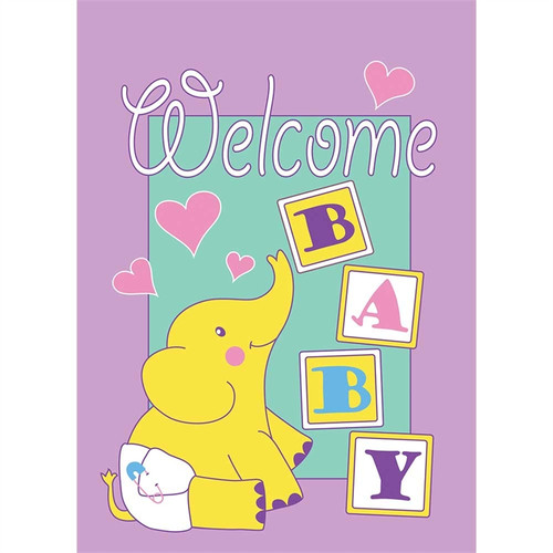 Welcome Baby Garden Flag