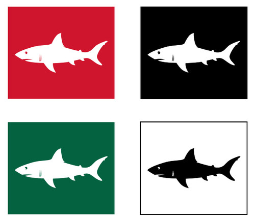 Shark Warning Flag Set
