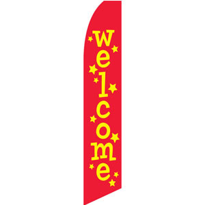 Welcome Stars Feather Flag