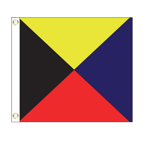 "Z" (Zulu); Require a Tug - With Grommets