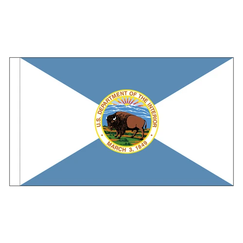 U.S. Department of the Interior Flag with pole sleeve