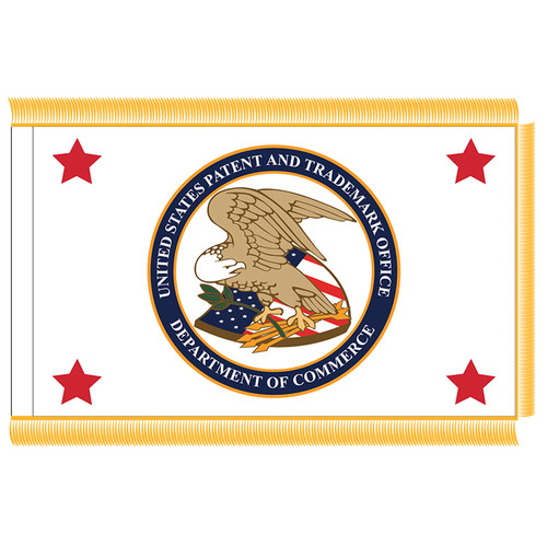 U.S. Patent and Trademark Office flag with fringe