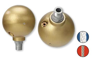 Internal Halyard 10 Inch Ball / Truck Assembly - Cable or Rope