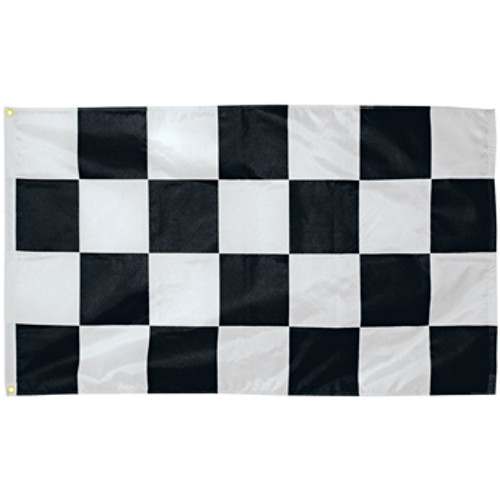 Open (Checkered, White & Checkered) Message Flag