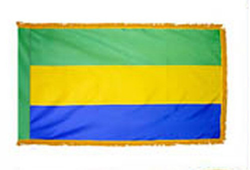 Gabon Fringed Lobby Flag