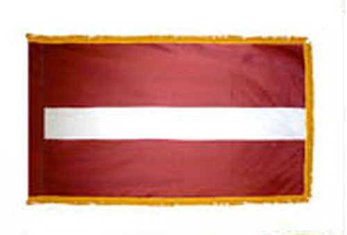 Latvia Fringed Lobby Flag