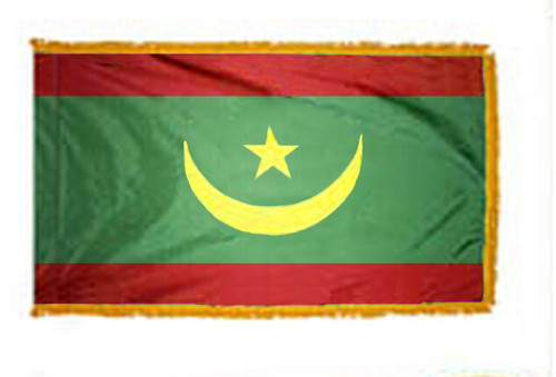 Mauritania Fringed Lobby Flag
