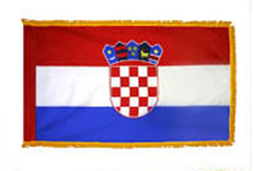 Croatia Fringed Lobby Flag