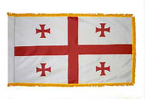 Republic of Georgia Fringed Lobby Flag