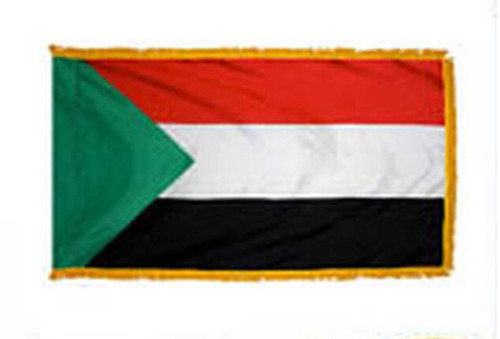 Sudan Fringed Lobby Flag