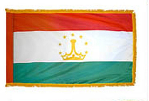 Tajikistan Fringed Lobby Flag