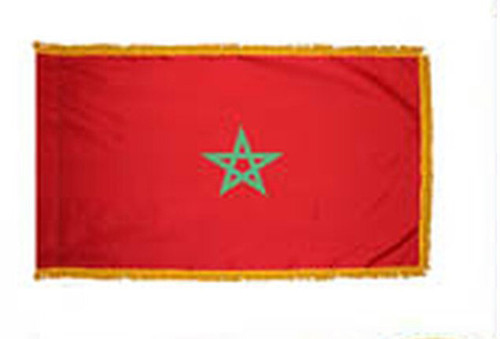 Morocco Fringed Lobby Flag