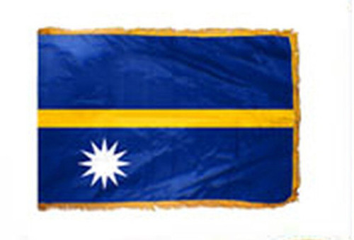 Nauru Fringed Lobby Flag