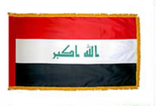 Iraq Fringed Lobby Flag