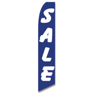 Sale - White and Blue - Feather Flag