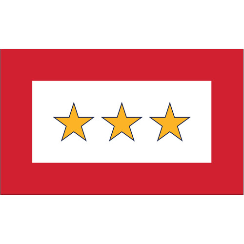Gold Star 3x5 Service Flag - 3 Stars